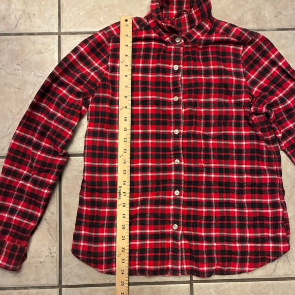 Levi's Men's Red Black Plaid Flannel Button Down Shirt Size L - Picture 4 of 6
